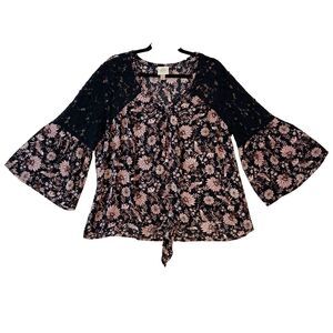 Knox‎ Rose Top Womens XXL Floral Lace Dark Cottage Witchy Whimsigoth Romantic